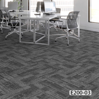 Moquette commerciale et de bureau moderne à rayures, 66x66 33x100, en PP, avec support non-tissé, écologique, bouclée, extra épaisse en PET