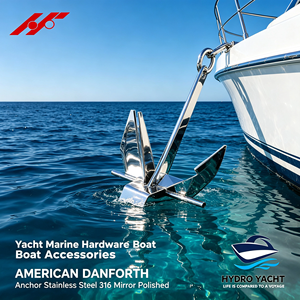 อุปกรณ์เรือยอชท์ไฮโดร ฮาร์ดแวร์ทางทะเล อุปกรณ์เสริมเรือ AMERICAN DANFORTH สมอเรือสแตนเลส 316 ขัดเงาแบบกระจก - Product Image 3