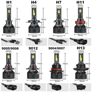 China supplier Guangzhou two-color fan cooled car light bulb h7 Super bright waterproof car led headlights