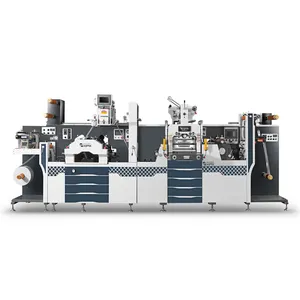 Máquina troqueladora plana de lámina caliente de etiquetas adhesivas de impresión IML fleox de alta velocidad para la fabricación de etiquetas