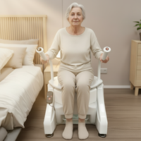 Rehausseur de siège de toilette avec accoudoirs surélevés pour personnes âgées
