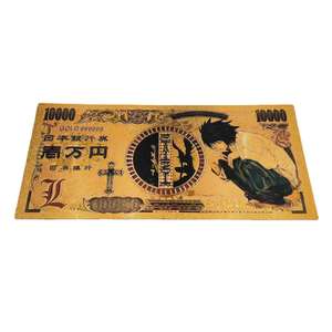 Death Noted peringatan Foil emas plastik uang kertas klasik Anime Jepang Live Stream Hadiah Koleksi - Product Image 1