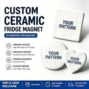 Personalized Image Logo Ceramic Magnet Fridge Blank For Uv Printing Corporate Souvenir Gift Custom Ceramic Fridge Magnets