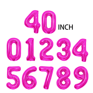 Hot Bán 16 32 40 Inch Số Lá Bóng 50Pcs Sinh Nhật Đảng Trang Trí Nhôm Lá 1 Để 9 16 Inch Inflatable Bóng - Product Image 5