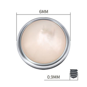 اليمين الكبرى 16G إطار وضع اللؤلؤ وقذيفة أذن البحر ASTM F136 التيتانيوم Labret أعلى الأذن Tragus اللولبية قمم Labret - Product Image 6