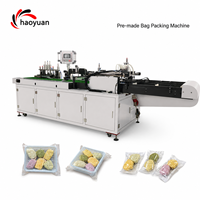 Machine d'emballage de sacs préformés HAOYUAN HYZK-100 à haute efficacité avec écran tactile PLC, convoyeur d'entrée et de sortie, et structure en acier durable