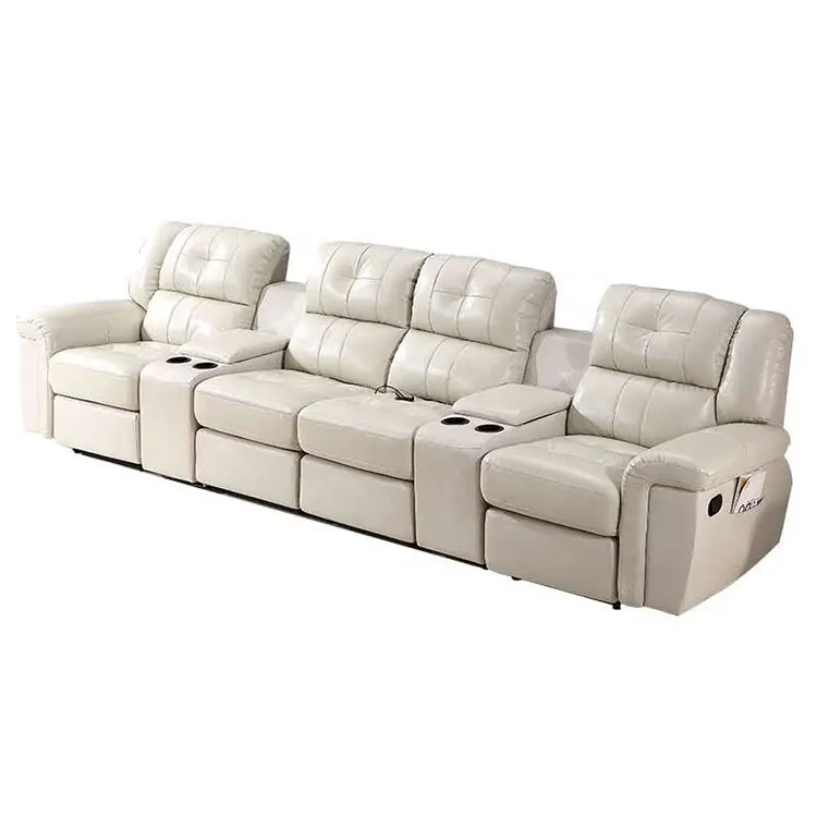Moderna forma di l divano reclinabile set Riscaldata di Lusso Chesterfield Giallo Relax Divano Elettrico