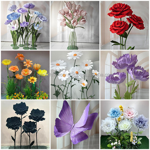 LEDA - Decoración Personalizable Hecha a Mano para Bodas, Cumpleaños, Día de San Valentín, Flor Gigante Blanca Artificial, Soporte de Flores de Organza - Product Image 4