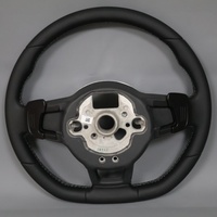 Volante Deportivo de Cuero Negro Personalizado para VW Polo Golf 6 GTD Jetta Tiguan Passat GTS R GTD MK7