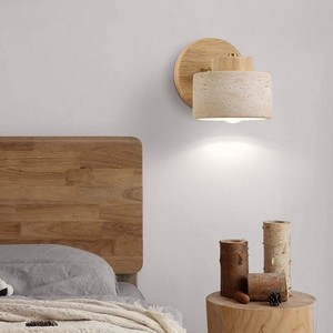 โคมไฟติดผนังหินอ่อนวินเทจแบบหมุนได้ วาบิซาบิ โคมไฟอ่านหนังสือข้างเตียง - Product Image 4