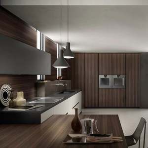 Modern European Kitchen <b>Cabinets</b> with Open Design Melamine and Sink Accessory Complete Kitchen Utensils for Urban Apartments - Product Image 1