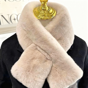 Écharpe élégante et écologique pour <span class=keywords><strong>femme</strong></span> en fourrure de lapin Rex multicolore, coupe-vent, <span class=keywords><strong>cache</strong></span>-<span class=keywords><strong>cou</strong></span> pour le <span class=keywords><strong>ski</strong></span> par temps froid - Product Image 4