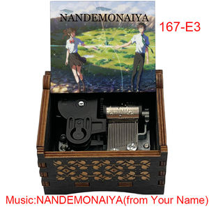 <span class=keywords><strong>Película</strong></span> de Anime tu nombre canción final Nandemonaiya caja de música melodía de lujo Aniversario de madera regalo de cumpleaños - Product Image 3