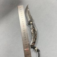 Couteau pliant tactique AL Dent Damascus, marteau à main, ergonomique, collectionneur, poudre de cuivre, fibre de carbone, EDC haut de gamme, couteau de poche
