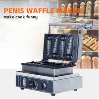 Conception personnalisée en forme de pénis en acier inoxydable gaufrier non adhésif fabricant de muffins machine à gaufres pour pénis