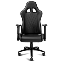 Chaise de bureau pivotante haut de gamme 2026 Pro, confortable, entièrement noire, pour gaming, avec accoudoirs 2D en mousse moulée, Cadeira Gamer noire