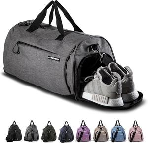 Custom Logo Weekend Handtas Reistas Bagage Oxford Enkele Schouder Fitness Tas Sport Sporttas Met Schoenenvak - Product Image 6