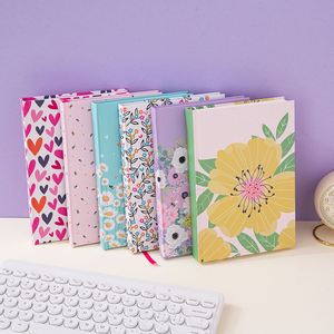 Carnet A5 à couverture rigide personnalisé avec impression florale, design créatif et écologique, esthétique raffinée, écriture facile, idéal pour prendre des notes, cadeau - Product Image 1