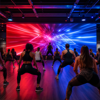 Écran LED couleur pleine P2 4K pour intérieur, 1200 cd, 120 Hz, mur LED pour salle de sport, ambiance dynamique