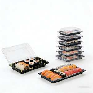 Caja de Sushi Desechable Ecológica de Plástico para Empacar Ensaladas para Llevar - Product Image 3