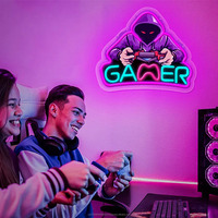 Lampu neon LED untuk kamar tidur, ruang game, warnet, pusat perbelanjaan, penunjuk suasana, lampu indikator, papan tampilan karakter bercahaya