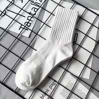 Chaussettes Montantes en Coton Pour Hommes, Vente en Gros, Haute Qualité, Faible MOQ, Tendance, Logo Personnalisé, Tricotées, Décontractées et Unies Colorées