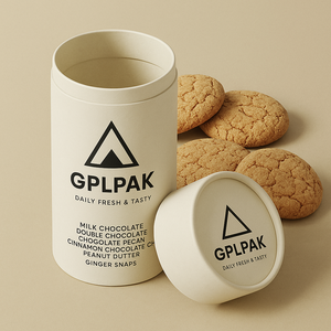 Carton de qualité alimentaire avec logo personnalisé Pringle Kraft Tube de biscuits d'épandage alimentaire Jaggery Tube de papier cylindre d'emballage pour les aliments - Product Image 3