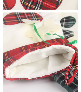 Nouvelle décoration de noël fournitures chien patte chaussettes dessin animé chat os cadeau chaussettes plaid cadeau sacs décoration de la maison - Product Image 5