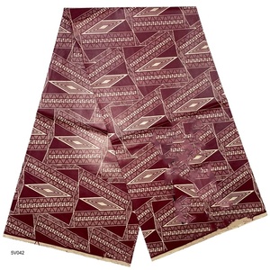 Tissu Wax Véritable 100 % Coton Uni/Wax Organza Doux <span class=keywords><strong>Pagne</strong></span> Hollandais Original pour Chemises & Robes Filles, Motif Batik <span class=keywords><strong>de</strong></span> 6 Yards pour Sacs - Product Image 3