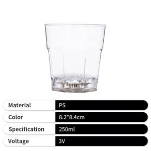 Idées uniques et créatives : Gobelet en plastique octogonal transparent et lumineux pour réceptions de mariage et fêtes - Product Image 2