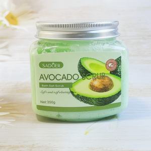 Exfoliante de sal de baño de frutas de Venta caliente VC perla blanqueamiento cara y crema exfoliante corporal para el cuidado de la piel exfoliante de melocotón amarillo granada - Product Image 4