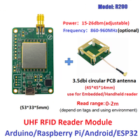 Módulo Lector RFID UHF R200, Placa de Desarrollo, Largo Alcance de 0-20m, Multi-Etiqueta, Resistente al Agua, Control de Acceso para Arduino y Raspberry Pi