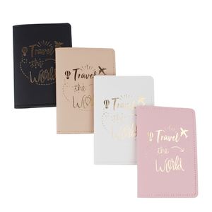 Waterproof PU <b>Leather</b> Passport Cover & Travel <b>Document</b> Organizer <b>Case</b> With Card Holder 5 in Size Letter Decoration - Product Image 1