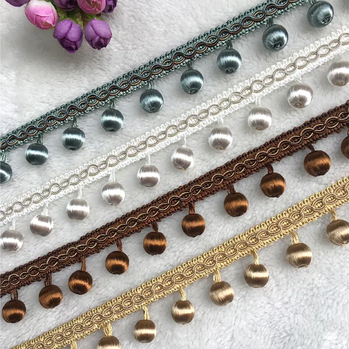 artificial silk small bead tassel earrings curtain beads lace pendant line original handmade tassel fringe