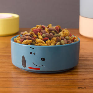 ชามเซรามิคลายการ์ตูนแบบกำหนดเอง ขนาด 7 นิ้ว ขอบโค้งหนา สำหรับแมวและสุนัข ทำความสะอาดง่าย - Product Image 1