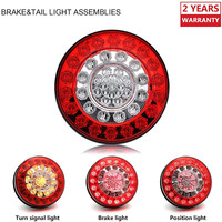 Feu arrière LED 24V homologué E-MARK pour camion, remorque, camping-car, feu de signalisation rond LED, feu stop