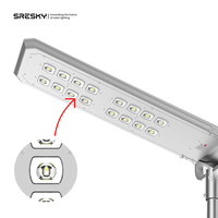 Lampe solaire extérieure Sresky 8000lm 6000lm avec panneau solaire et batterie, lampe solaire extérieure