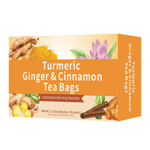 Bolsitas de Té Premium de Cúrcuma, Jengibre y <span class=keywords><strong>Canela</strong></span>, Envueltas Individualmente - Salud Intestinal y Refuerzo del Calor - Suplemento Diario para la Comodidad Digestiva - Product Image 6