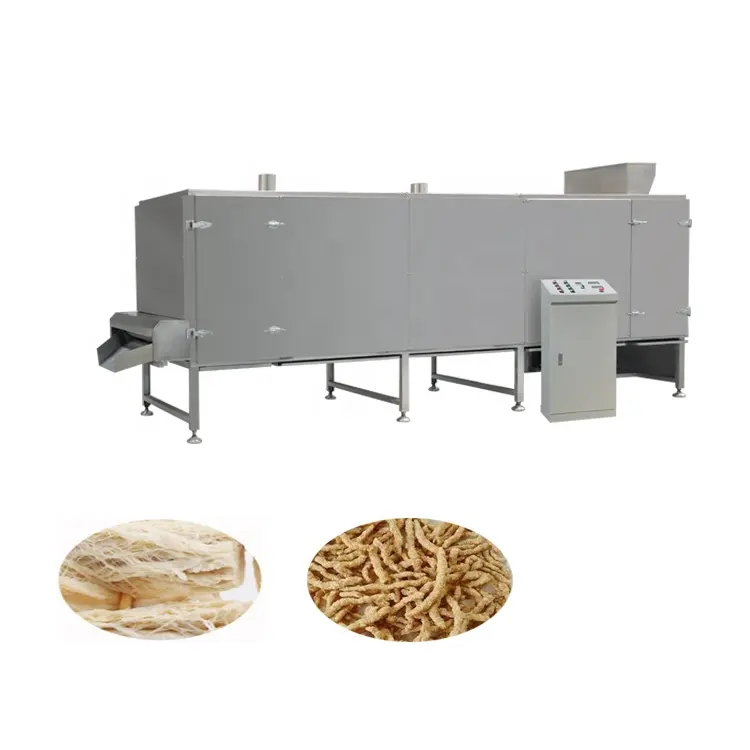 Sıcak satış otomatik soya proteini ekstrüzyon makinesi/TVP nuggets ekstruder/soya parçaları işleme hattı