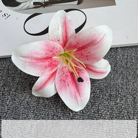 Têtes de fleurs de lys artificielles réalistes faites à la main en soie pour arrangements floraux de mariage, de Noël, d'Halloween, de la fête des Mères