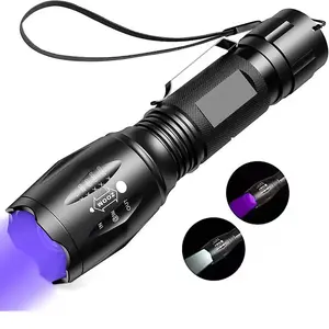 Torcia UV a luce nera, torcia UV a LED 2 in 1 Blacklight UV con evidenziazione 500LM