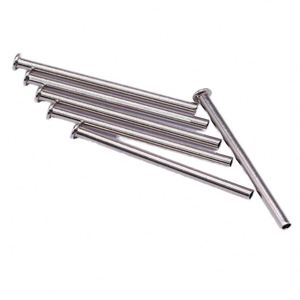 Rivets semi-tubulaires en acier inoxydable à tête plate, tailles personnalisées, norme ISO, finition brillante pour la fixation de matériel industriel - Product Image 2