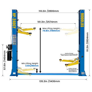 9.000 LBS Two Post <span class=keywords><strong>Lift</strong></span> <span class=keywords><strong>Car</strong></span> Auto Truck Hoist 220 V Heavy Duty Super Quality - Product Image 3