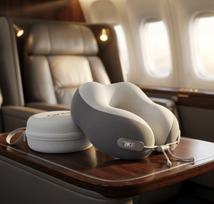 Ergonomic Memory Foam Travel <strong>Pillow</strong> for Airplane - Portable U-shaped <strong>Neck</strong> <strong>Pillow</strong> with Storage Bag for <strong>Neck</strong> Support &amp; Sleeping - Product Image 2