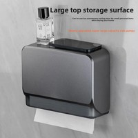 Distributeur mural de serviettes en papier écologique sans perçage, étanche en plastique ABS pour salle de bain, cuisine et hôtel