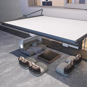 Nhà máy trực tiếp ngoài trời không thấm nước có thể thu vào mái PVC cơ giới pergola tán mái hiên với vườn pergola - Product Image 5