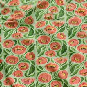 Tela de Lino Orgánica Ligera y Ecológica con Estampado Floral para Vestidos, Prendas, Camisas, Decoración del Hogar, Fundas de Sofá, Hecho a Medida - Product Image 1