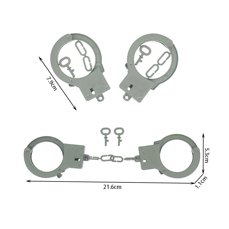 Set De Esposas De Juguete De Metal Para Niños, Incluye 1 Par De Esposas Y 2 Llaves, Ideal Para Juegos De Policía Y Disfraces De Carnaval