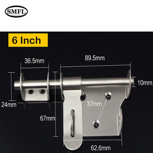 SMFL-pestillo de seguridad para puerta, herramienta práctica antirrobo, Perno deslizante de <span class=keywords><strong>trompeta</strong></span>, cerrojo duradero de acero inoxidable para el hogar - Product Image 4