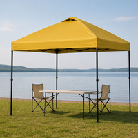 Tente pliante robuste 3x3 imperméable avec structure en acier et bâche en PVC pour exposition intérieure, plage et extérieur